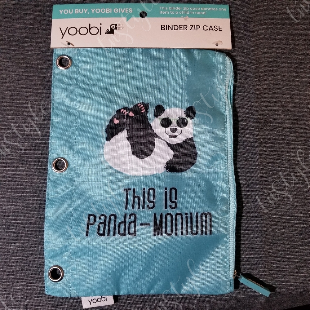 5/$20 Yoobi Panda-monium Zip Pouch